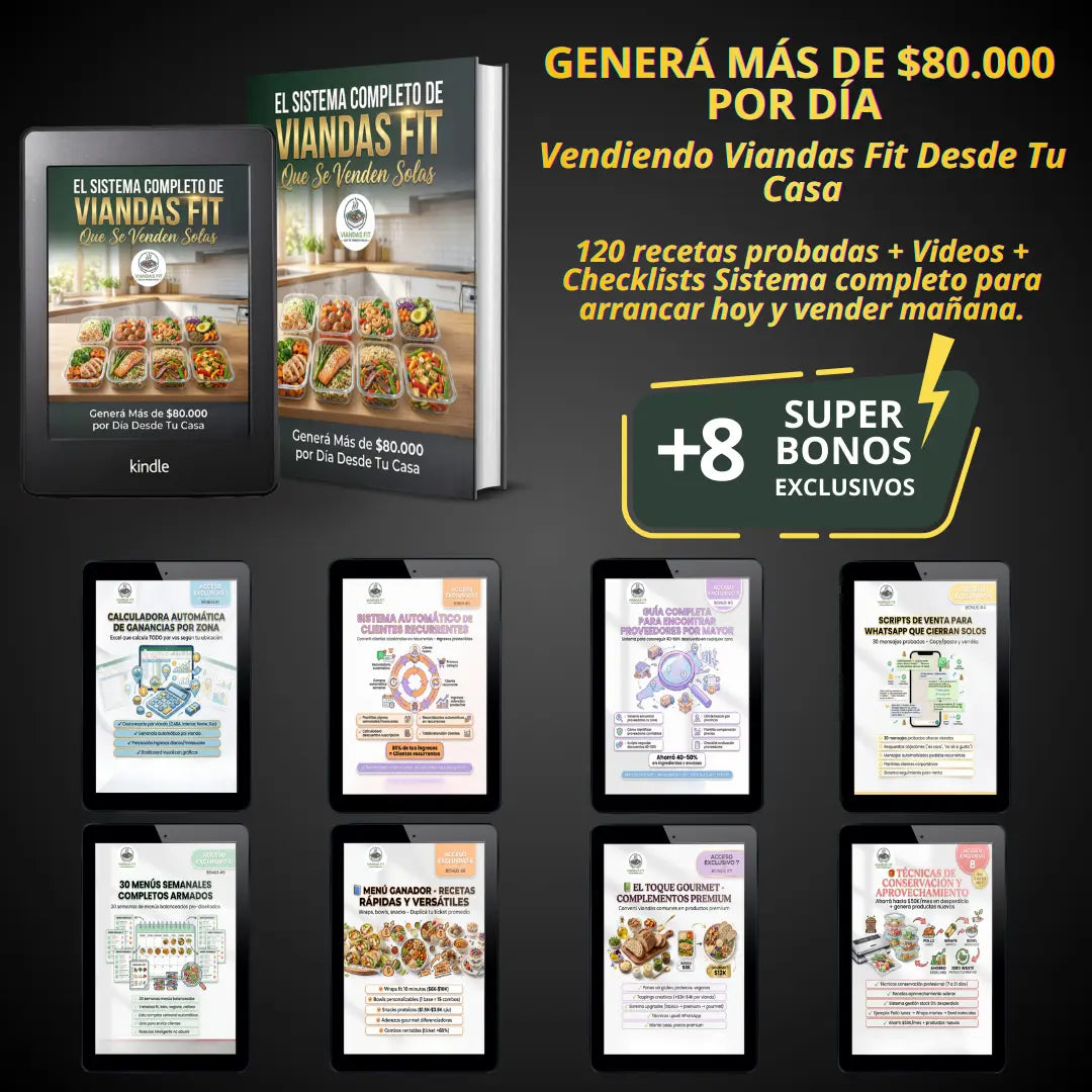El Sistema Completo De Viandas Fit Que Se Venden Solas | Generá más de $80.000 por día